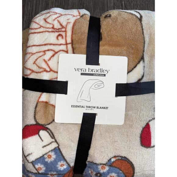 Vera Bradley NWT Blanket in Toasty Teddies With Matching Umbrella - Picture 2 of 7